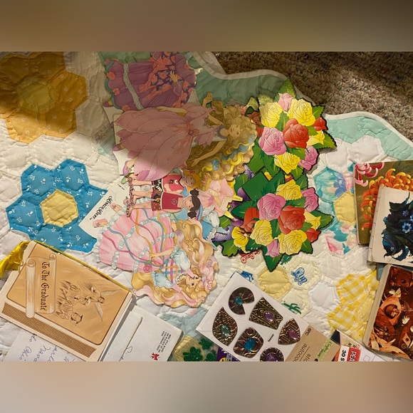 Bundle of 100 Assorted Greeting bday Thank You & blank cards stickers Hallmark - Picture 7 of 8